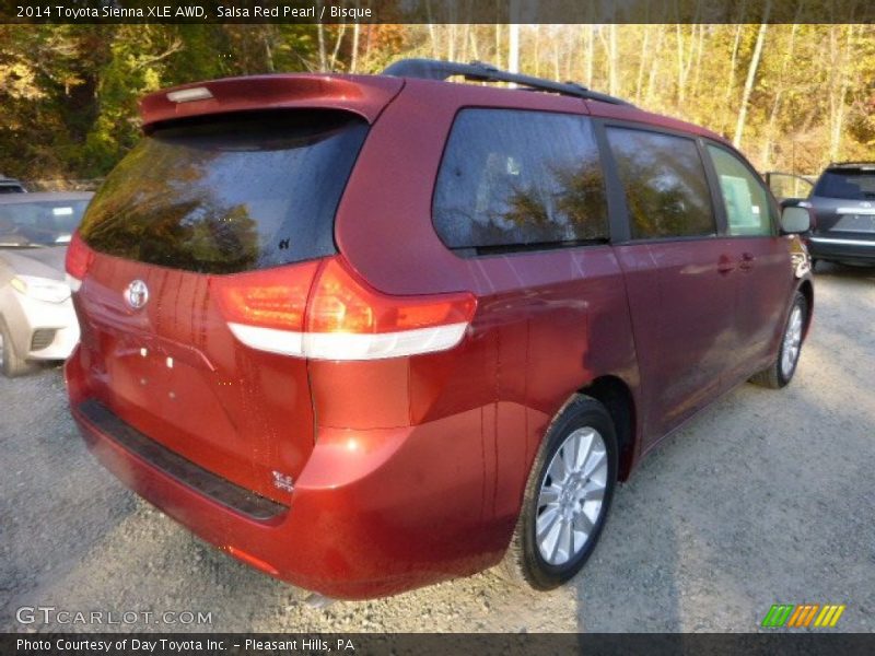 Salsa Red Pearl / Bisque 2014 Toyota Sienna XLE AWD