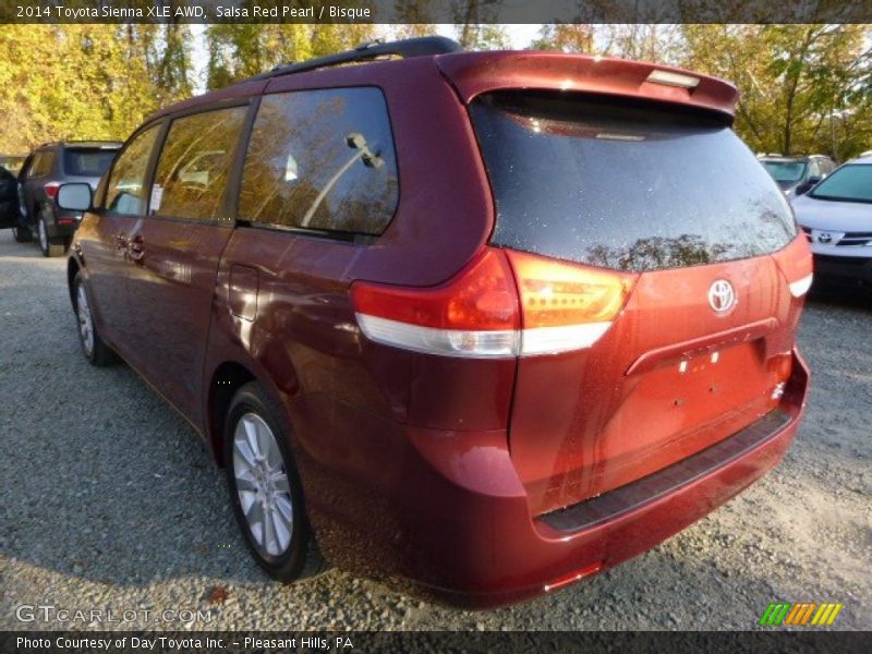 Salsa Red Pearl / Bisque 2014 Toyota Sienna XLE AWD
