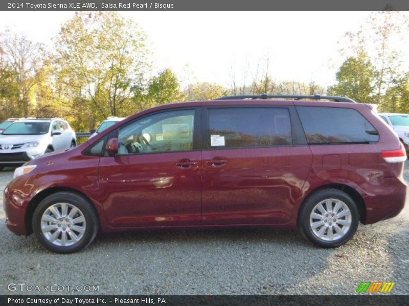 Salsa Red Pearl / Bisque 2014 Toyota Sienna XLE AWD