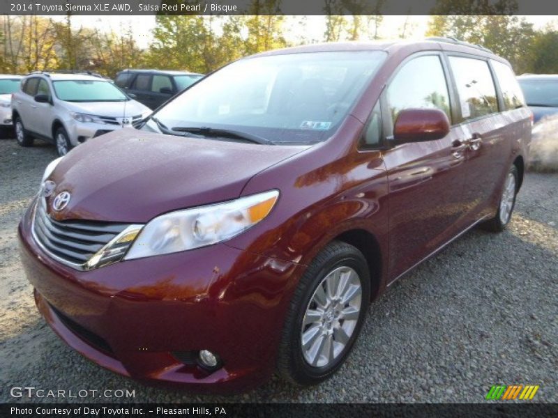 Salsa Red Pearl / Bisque 2014 Toyota Sienna XLE AWD