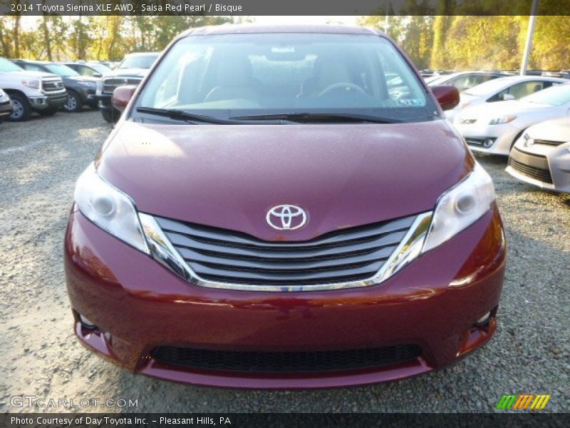 Salsa Red Pearl / Bisque 2014 Toyota Sienna XLE AWD