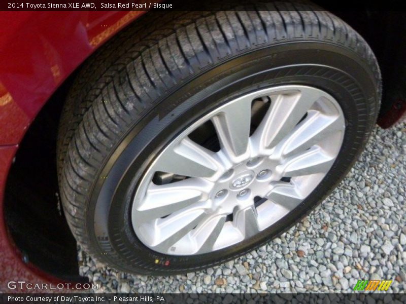 Salsa Red Pearl / Bisque 2014 Toyota Sienna XLE AWD