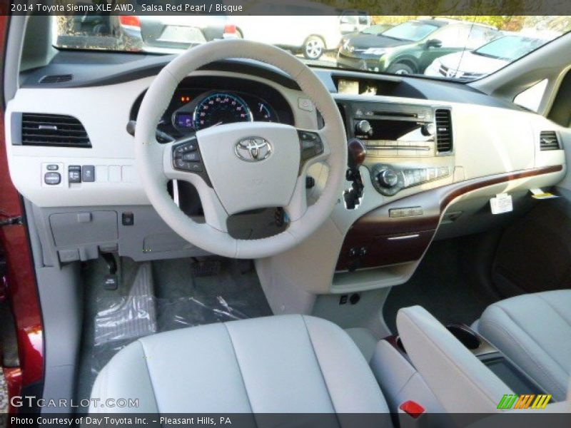 Salsa Red Pearl / Bisque 2014 Toyota Sienna XLE AWD