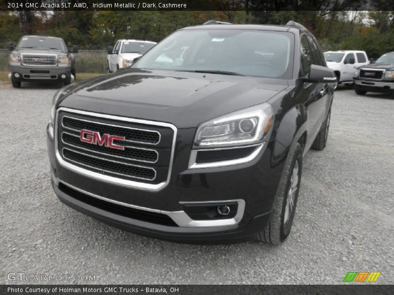 Iridium Metallic / Dark Cashmere 2014 GMC Acadia SLT AWD