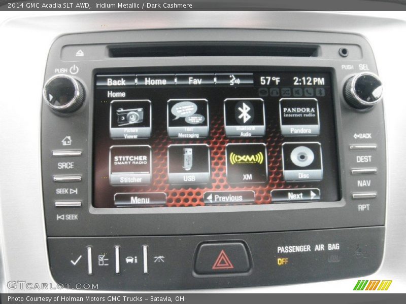 Iridium Metallic / Dark Cashmere 2014 GMC Acadia SLT AWD