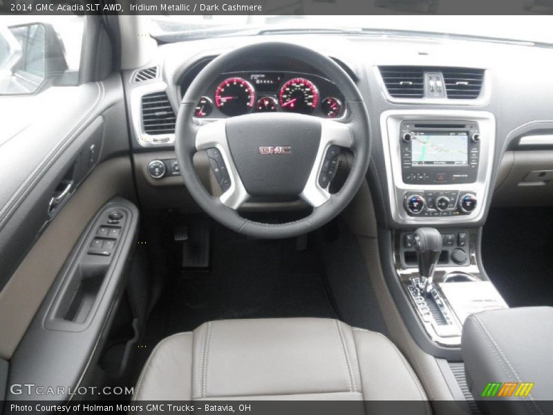 Iridium Metallic / Dark Cashmere 2014 GMC Acadia SLT AWD