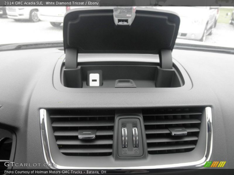 White Diamond Tricoat / Ebony 2014 GMC Acadia SLE