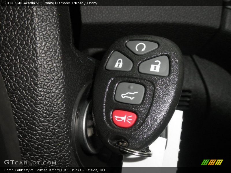 White Diamond Tricoat / Ebony 2014 GMC Acadia SLE