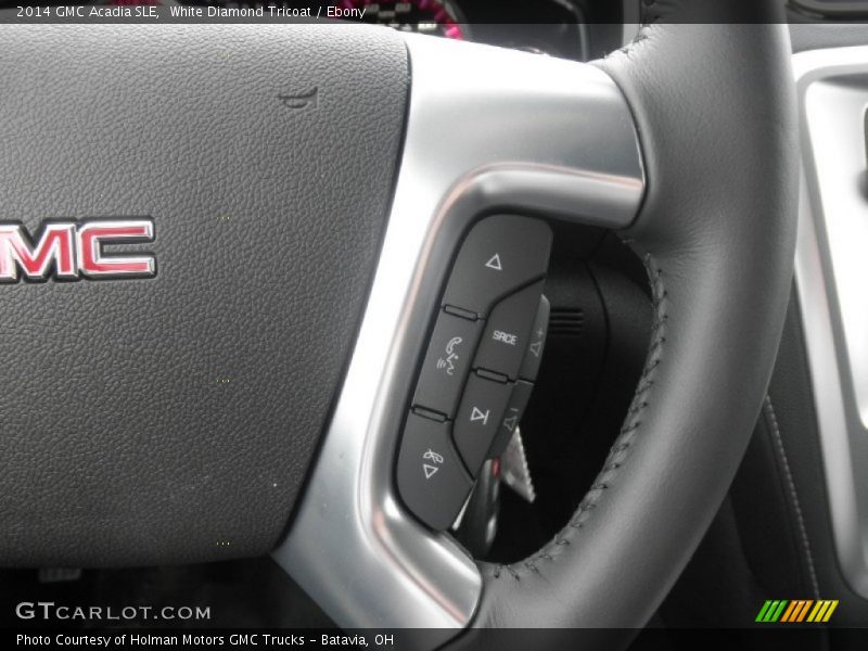 White Diamond Tricoat / Ebony 2014 GMC Acadia SLE