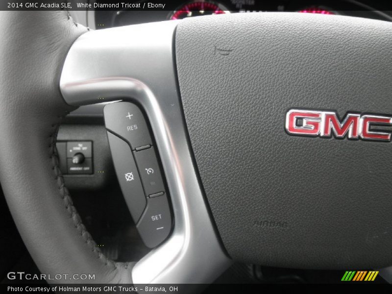 White Diamond Tricoat / Ebony 2014 GMC Acadia SLE