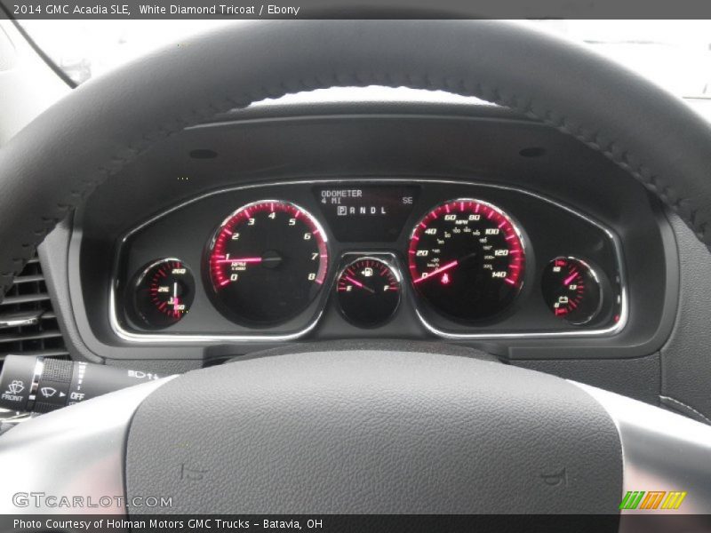 White Diamond Tricoat / Ebony 2014 GMC Acadia SLE
