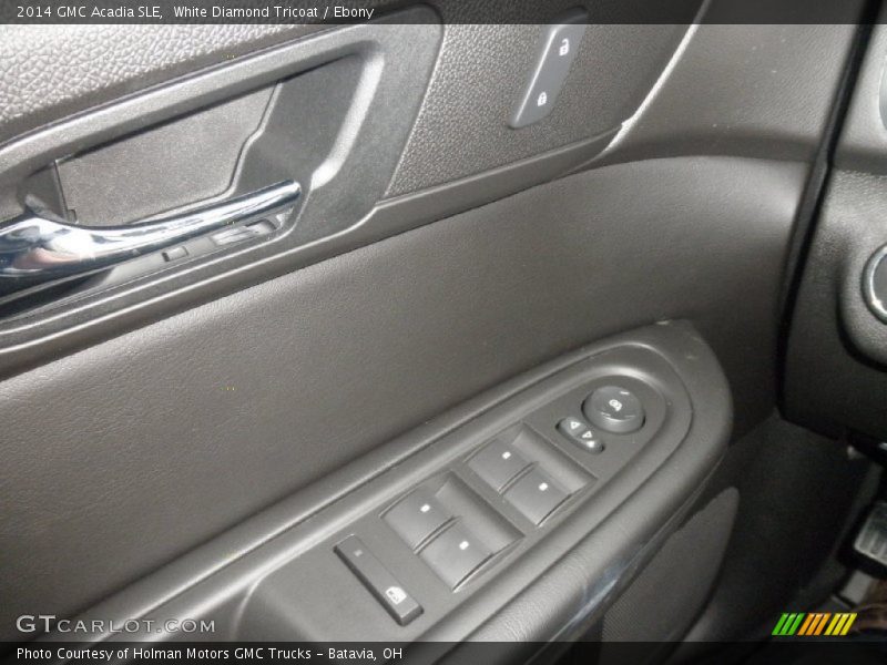 White Diamond Tricoat / Ebony 2014 GMC Acadia SLE