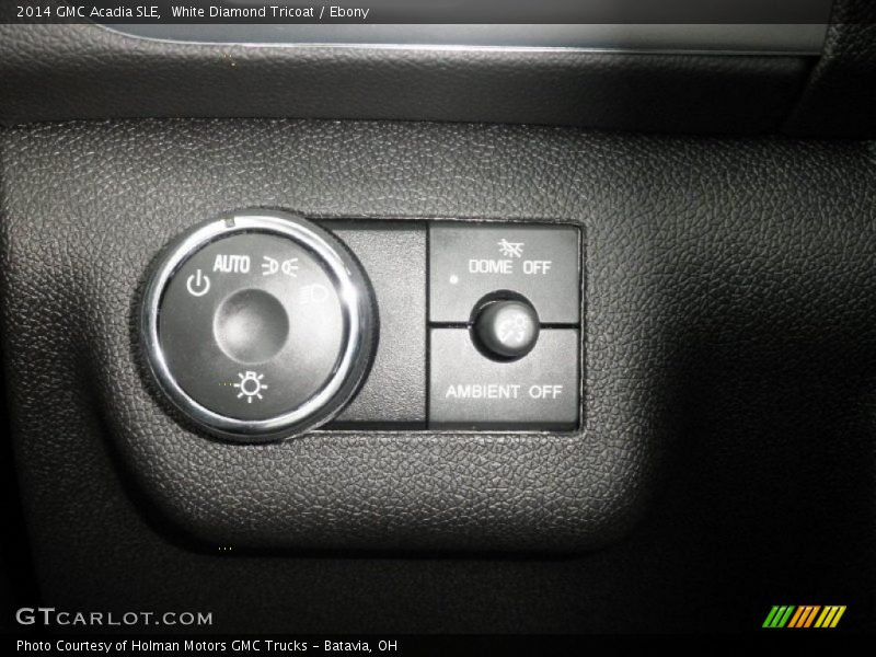 White Diamond Tricoat / Ebony 2014 GMC Acadia SLE