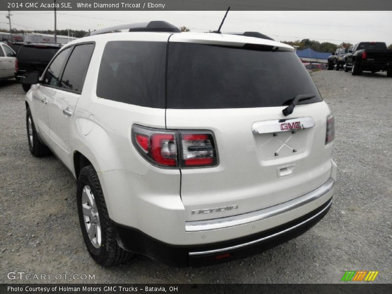 White Diamond Tricoat / Ebony 2014 GMC Acadia SLE