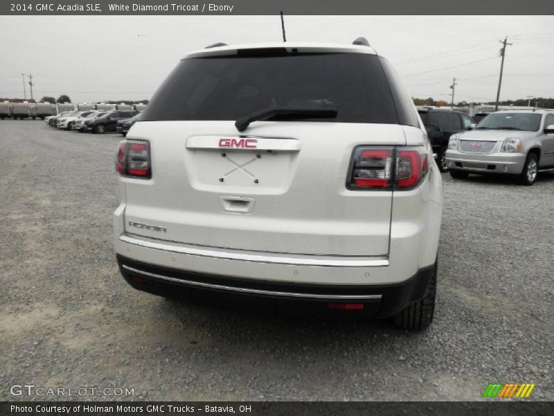 White Diamond Tricoat / Ebony 2014 GMC Acadia SLE