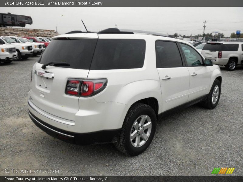 White Diamond Tricoat / Ebony 2014 GMC Acadia SLE
