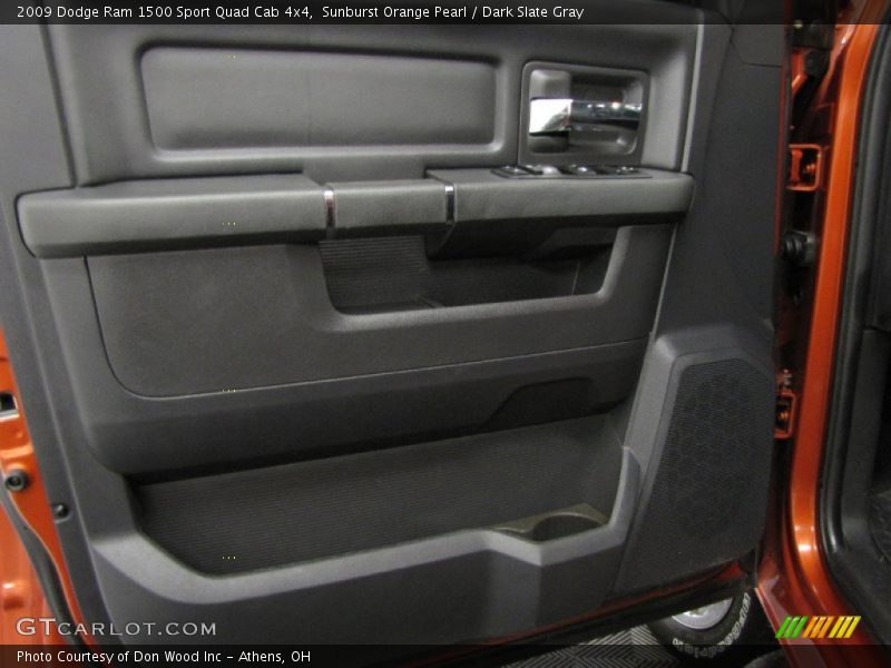 Sunburst Orange Pearl / Dark Slate Gray 2009 Dodge Ram 1500 Sport Quad Cab 4x4