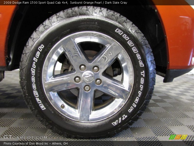 Sunburst Orange Pearl / Dark Slate Gray 2009 Dodge Ram 1500 Sport Quad Cab 4x4