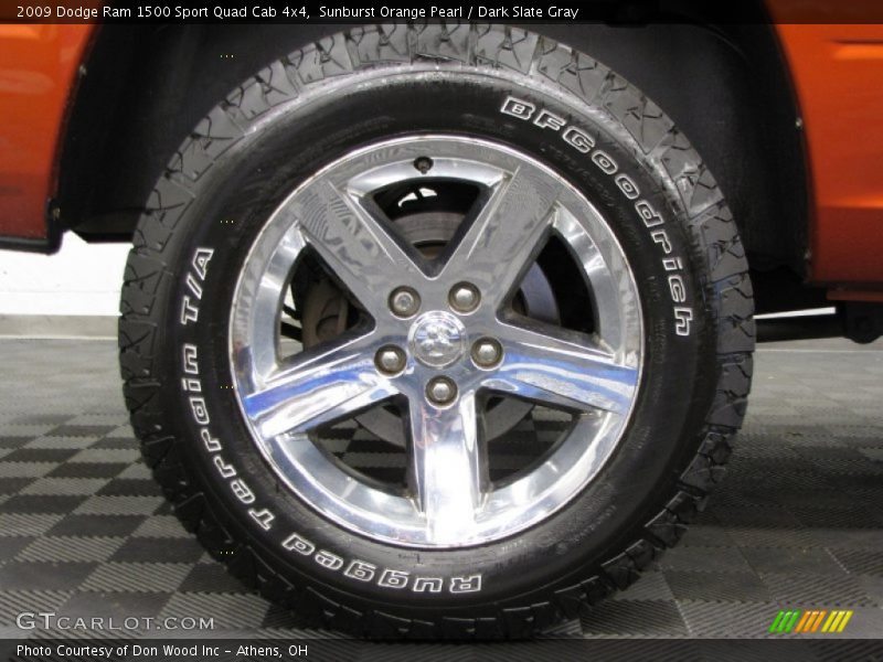 Sunburst Orange Pearl / Dark Slate Gray 2009 Dodge Ram 1500 Sport Quad Cab 4x4