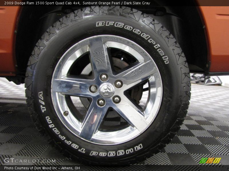 Sunburst Orange Pearl / Dark Slate Gray 2009 Dodge Ram 1500 Sport Quad Cab 4x4