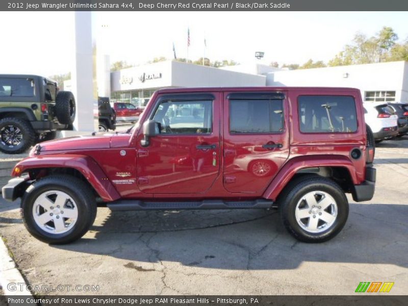 Deep Cherry Red Crystal Pearl / Black/Dark Saddle 2012 Jeep Wrangler Unlimited Sahara 4x4