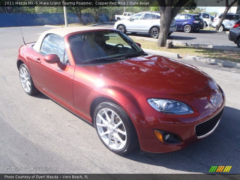 Copper Red Mica / Dune Beige 2011 Mazda MX-5 Miata Grand Touring Roadster
