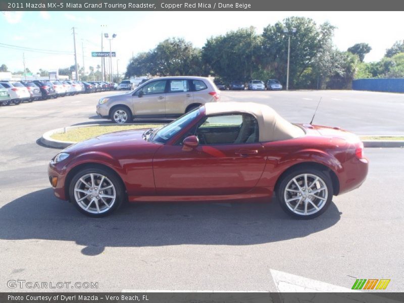 Copper Red Mica / Dune Beige 2011 Mazda MX-5 Miata Grand Touring Roadster