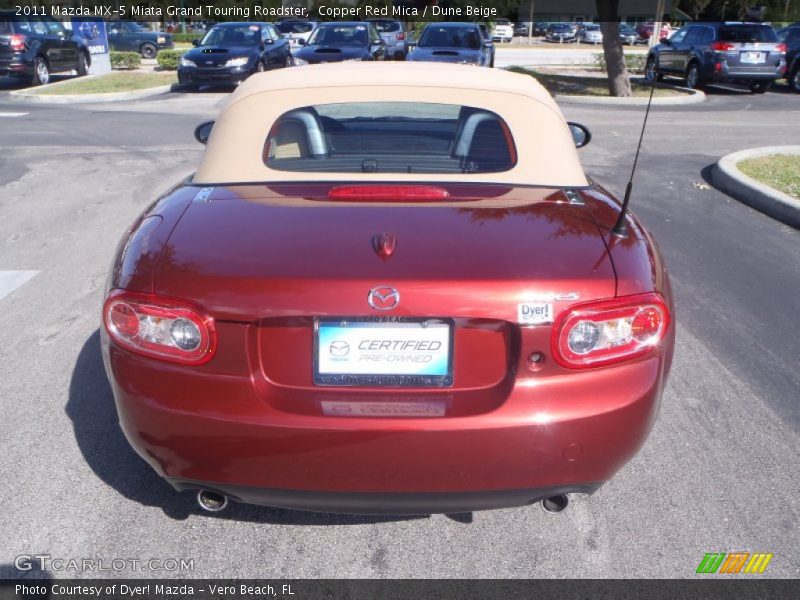 Copper Red Mica / Dune Beige 2011 Mazda MX-5 Miata Grand Touring Roadster