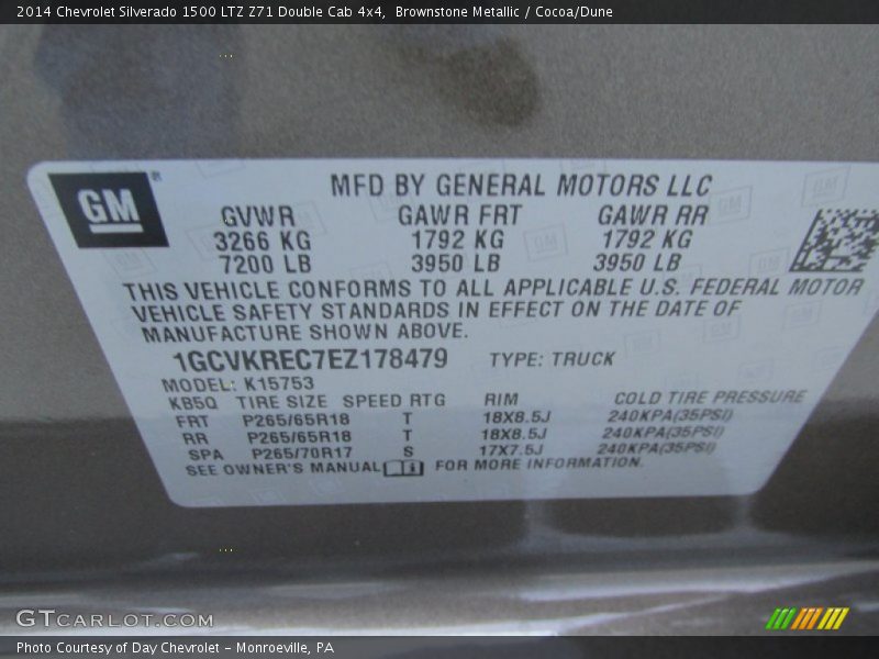 Brownstone Metallic / Cocoa/Dune 2014 Chevrolet Silverado 1500 LTZ Z71 Double Cab 4x4