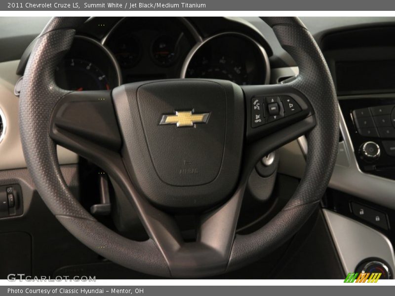 Summit White / Jet Black/Medium Titanium 2011 Chevrolet Cruze LS