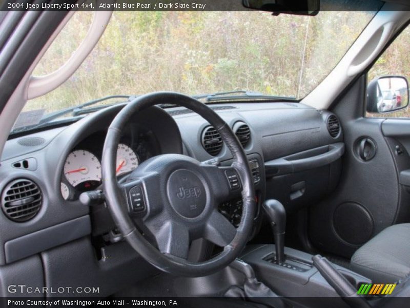 Atlantic Blue Pearl / Dark Slate Gray 2004 Jeep Liberty Sport 4x4