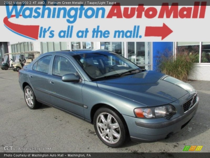 Platinum Green Metallic / Taupe/Light Taupe 2002 Volvo S60 2.4T AWD