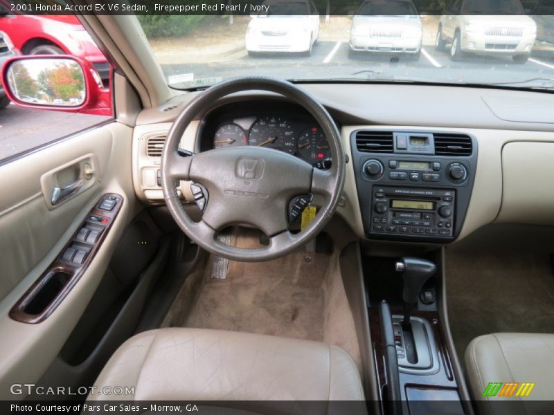 Firepepper Red Pearl / Ivory 2001 Honda Accord EX V6 Sedan