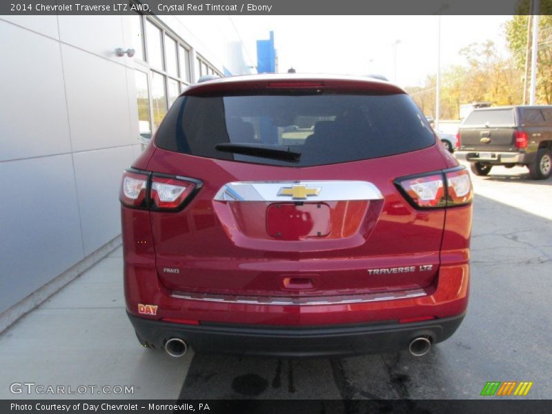 Crystal Red Tintcoat / Ebony 2014 Chevrolet Traverse LTZ AWD