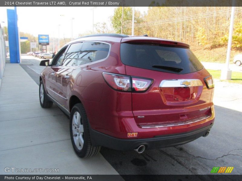 Crystal Red Tintcoat / Ebony 2014 Chevrolet Traverse LTZ AWD