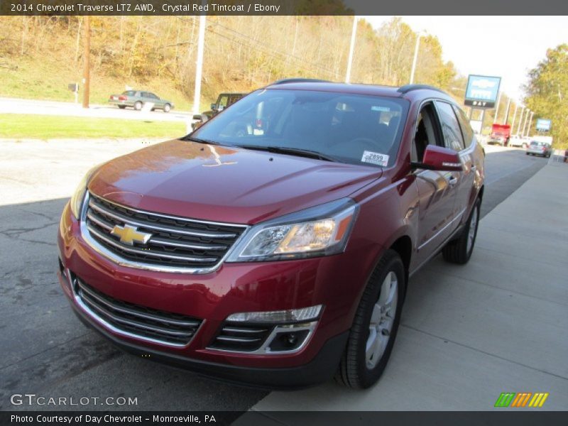Crystal Red Tintcoat / Ebony 2014 Chevrolet Traverse LTZ AWD
