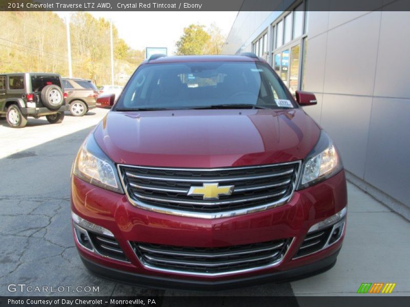 Crystal Red Tintcoat / Ebony 2014 Chevrolet Traverse LTZ AWD