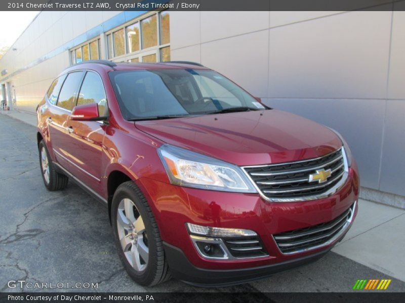 Crystal Red Tintcoat / Ebony 2014 Chevrolet Traverse LTZ AWD