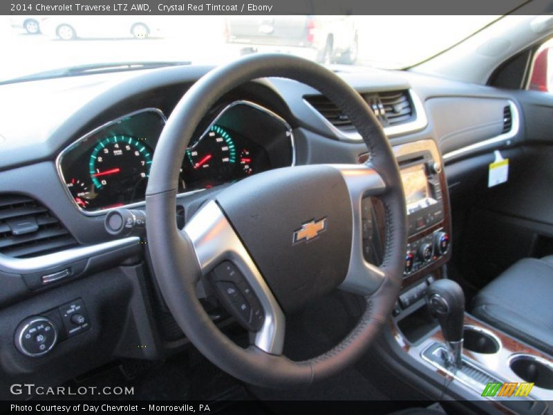 Crystal Red Tintcoat / Ebony 2014 Chevrolet Traverse LTZ AWD