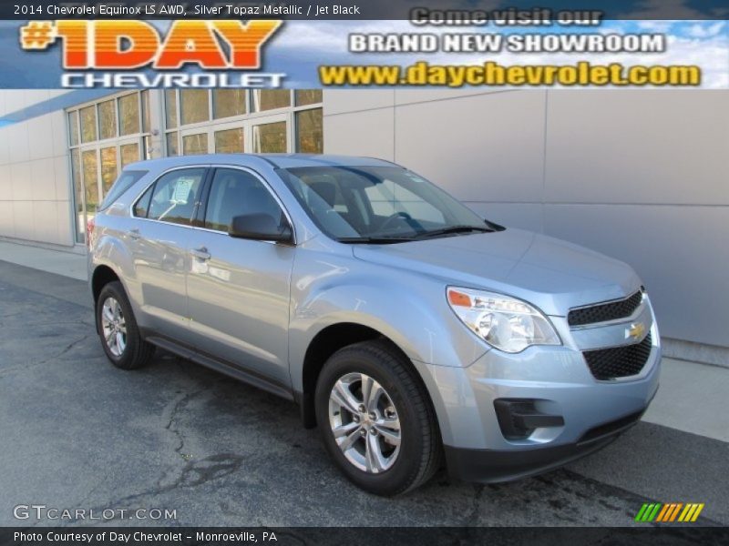 Silver Topaz Metallic / Jet Black 2014 Chevrolet Equinox LS AWD