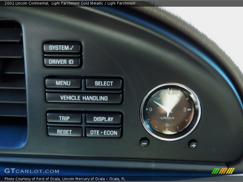 Controls of 2001 Continental 