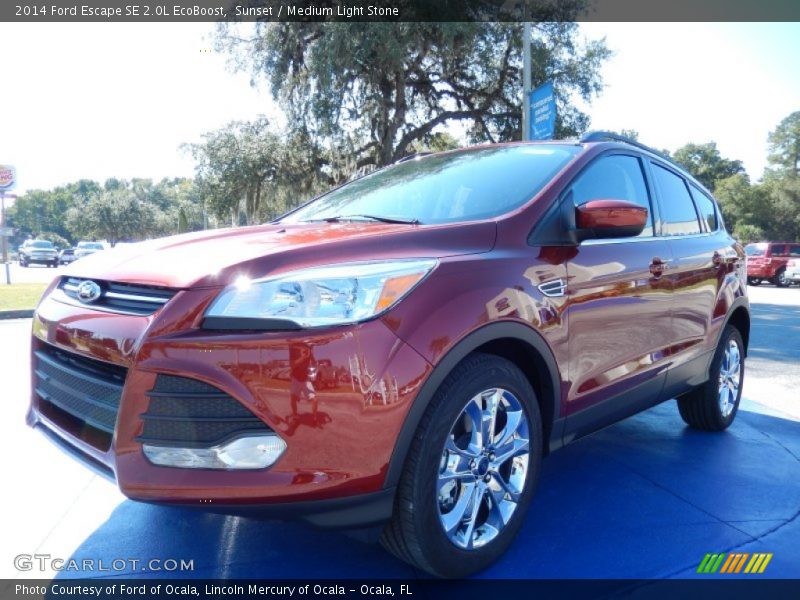 Sunset / Medium Light Stone 2014 Ford Escape SE 2.0L EcoBoost