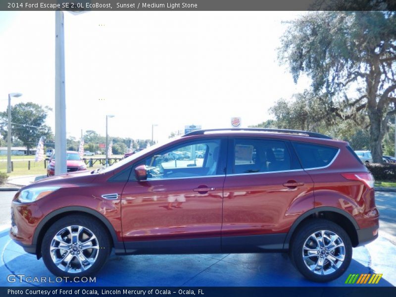 Sunset / Medium Light Stone 2014 Ford Escape SE 2.0L EcoBoost