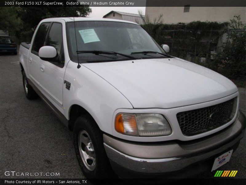 Oxford White / Medium Graphite Grey 2003 Ford F150 XLT SuperCrew