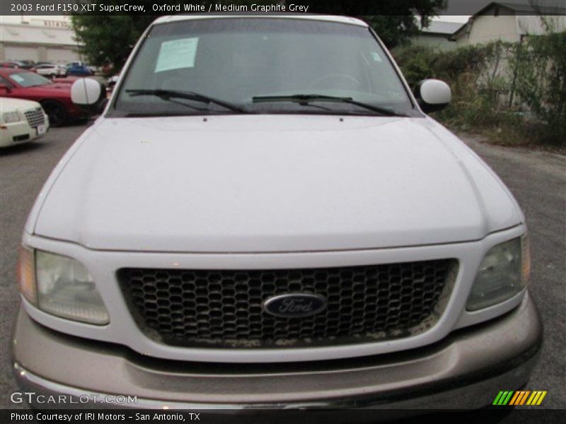 Oxford White / Medium Graphite Grey 2003 Ford F150 XLT SuperCrew