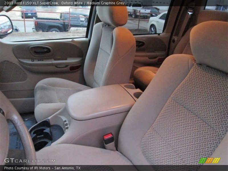 Oxford White / Medium Graphite Grey 2003 Ford F150 XLT SuperCrew