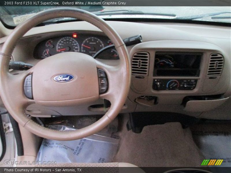 Oxford White / Medium Graphite Grey 2003 Ford F150 XLT SuperCrew