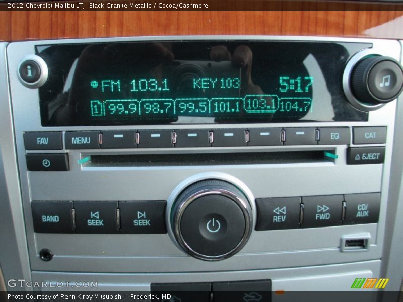 Black Granite Metallic / Cocoa/Cashmere 2012 Chevrolet Malibu LT