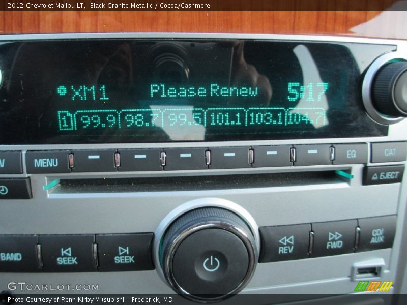 Black Granite Metallic / Cocoa/Cashmere 2012 Chevrolet Malibu LT