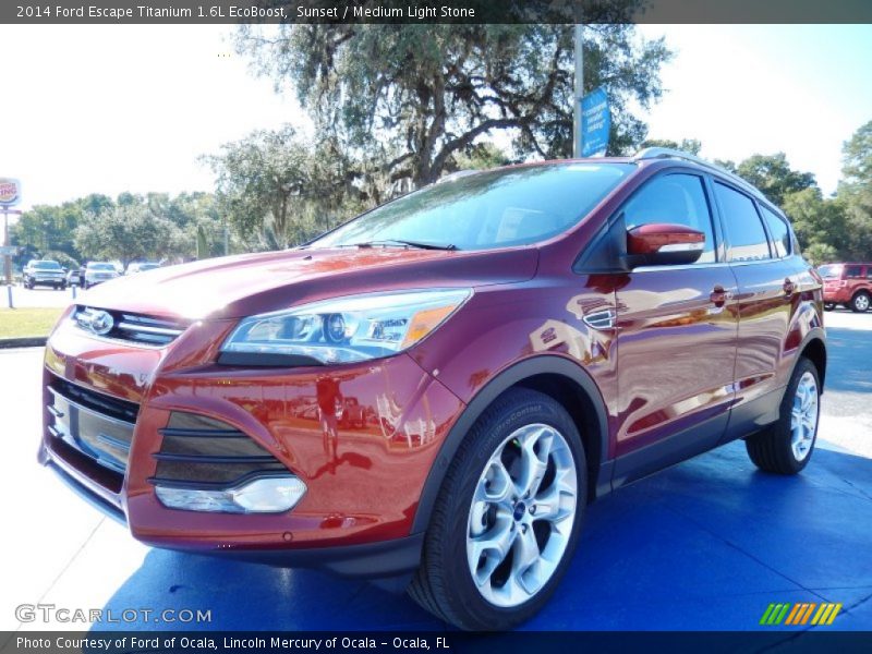 Sunset / Medium Light Stone 2014 Ford Escape Titanium 1.6L EcoBoost